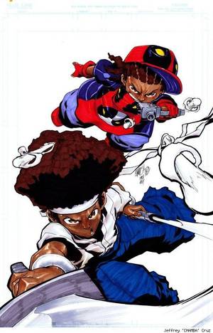Gangsta Cartoon African American Porn - The Boondocks Huey and Riley cosplay Afro and Kidpool by Jeffrey CHAMBA Cruz