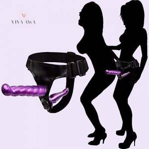 lesbian dildo belt - 7.1Inch 18CM Lesbian Strap On Dildo Two Dildos With Harness