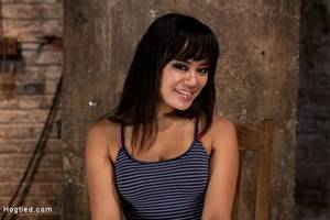 Gag Squirt - Photo number 2 from Nipples tied to toes, funnel gag directly below her  pussy.