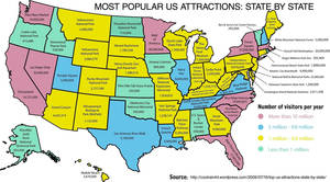 Map Porn - Map Porn - Most Popular US Attractions
