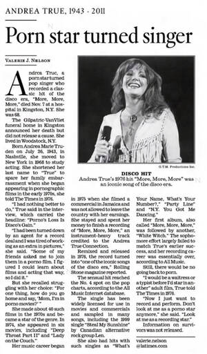 black porn star andrea - Andrea True: Her Last Interview - Podcast 70 - The Rialto Report