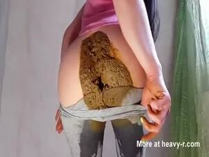 messy panty pooping girls - Young brunette teasing after messy panty poop