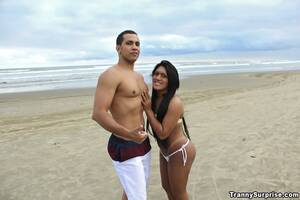 brazil shemale beach - Michelly Trindade Brazilian Teen Picked Up On The Beach Destr â€“ SheCock Orgy