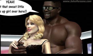 nasty black sex cartoons - One nasty blonde in 3d cartoon sex who loves black juicy cocks and muscled  black men