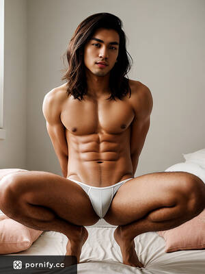 nude asian mail - Smiling Asian Male in Tight Panties - Small Penis Size | Pornify â€“ Best AI  Porn Generator