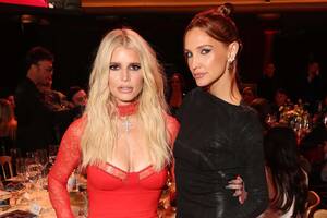 Jessica Simpson Porn Star - Jessica Simpson Wears Red Hot Dress to Grammys Party | Photos