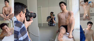 naked asian photoshoot - My cute Asian mate Ryan's nude photoshoot in the bathroom - Gay Porn -  Bentley Race