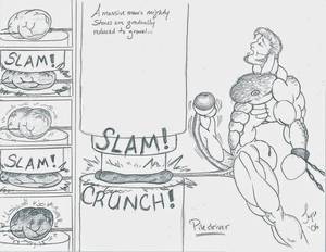 huge cock torture cartoons - ... his massive bull cock, he might just be able to shoot off one last  magnificent load of his cum before his mushy balls burst open like a pair  of rotten ...