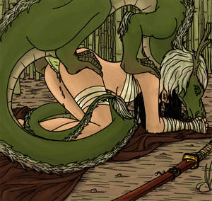 Dragon Human Porn - e621 bamboo bamboo_tree bestiality breasts demeterservant dragon duo  eastern_dragon erection female female_on_feral feral forest human  human_on_feral