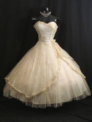 Hoop Skirt Fetish Porn - RESERVED Vintage 1950's 50s STRAPLESS Harry Keiser Ivory Tulle Butterfly  Embroidered Metallic Circle Skirt Party Prom Wedding DRESS Gown