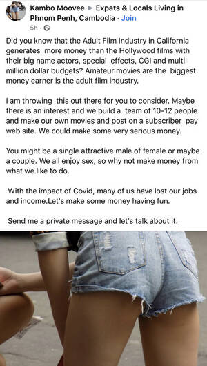 Cambodian Porn Arizona - Looking for 10-12 people for amateur porn production - khmer440.com -  Cambodia Forums