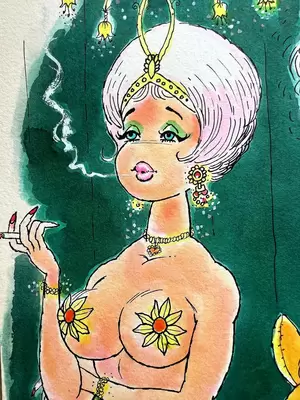 Mad Magazine Cartoon Porn - Al Jaffee - Nude Show Girl Buttocks Pondered by Show Horse - Sexy Cartoon  Mad Magazine | Widewalls