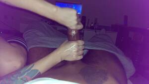 girlfriend tug job - Girlfriend tugs my cock while I watch porn - handjob porn at ThisVid tube