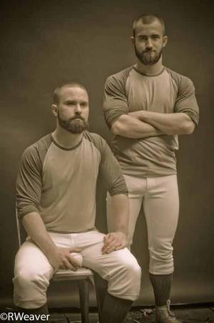 Gay Vintage Porn 1870s - He's holding a baseball, git yer mind outta the gutter.