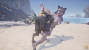 Anthro Beach - Wild Life / Rasha Furry Wolf Girl at the Beach - Free Porn Videos - YouPorn