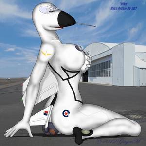 Airplane Furry Porn - e621 2012 aircraft airfield airplane alternate_species avro_arrow breasts  butt cf-105 female flight_line gingerm hi_res
