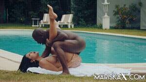Interracial At The Pool - Mariska X Interracial By The Pool Porn Gif | Pornhub.com