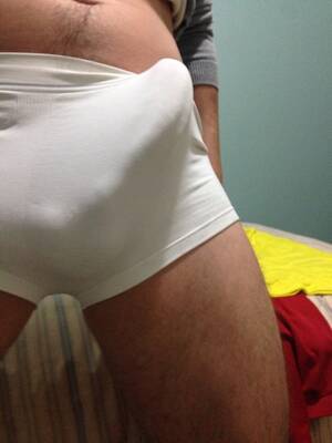 hard cocks in white panties - I like white underwear. I'm hard!! Tumblr Porn