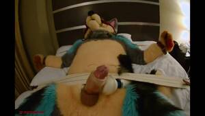 Furry Vibrator Porn - Sasca: Overloaded Bound Fursuiter gets Milked - ThisVid.com