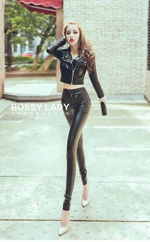 leather leggings asian - Lederlady â¤ Â· Wet Look LeggingsShiny LeggingsLeather ...
