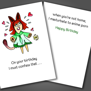 Funny Japanese Cartoon Porn - Anime Porn, Birthday Card â€“ Offensive Occasions