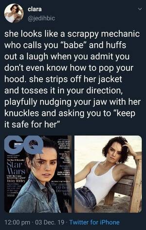 Daisy Ridley Fucked - Not specific enough : r/suspiciouslyspecific