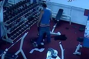 gym girls voyeur cam - Horny girl fucking in gym on a spy cam