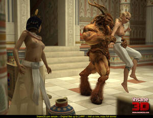 Amcient Egyptian Women Slave Porn - Gorgeous Egyptian Queen and her slave-girl getting banged hard by a  goat-like demon - CartoonTube.XXX
