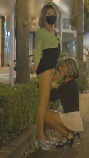 asian crossdresser sucking - Asian sissy public Blowjob - ThisVid.com
