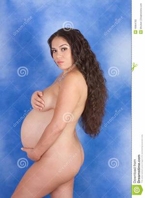 naked latina pregnant - Third trimester nude pregnant Hispanic woman