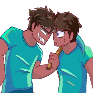 Herobrine Porn - Made Herobrine And Steve : r/PixelArt