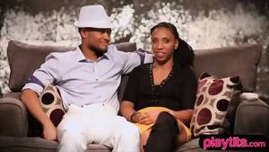 ebony couple threesome - Black couple searches for a chick for their first threesome