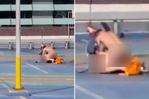 Couples Being Filmed Having Sex - Naked couple filmed having rooftop sex during record heatwave