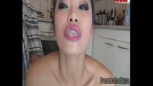 gifwithsauce group facial cum - Hot asian Pornbabetyra fucks in the kitchen