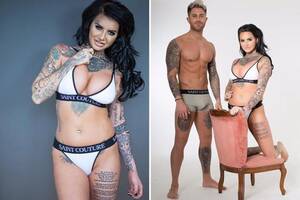 glamour models topless beach - Ex on the beach star Jemma Lucy strips off to her underwear and flashes  tattoos with semi-naked Ross Worswick for Saint Couture | The Sun