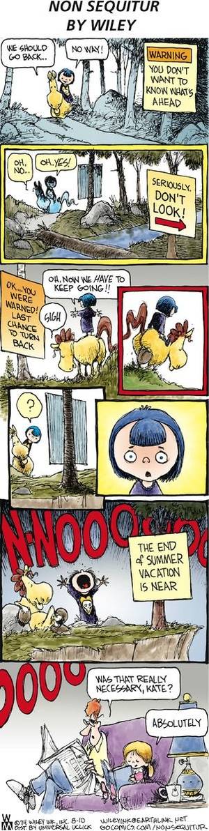 Non Sequitur Comic Strip Porn - Non Sequitur by Wiley Miller for Aug 10, 2014