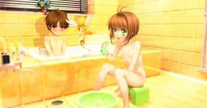 card captor li porn - bath bathtub blush card captor sakura kero kinomoto sakura li syaoran loli  moonknives nipples nude | konachan.com - Konachan.com Anime Wallpapers
