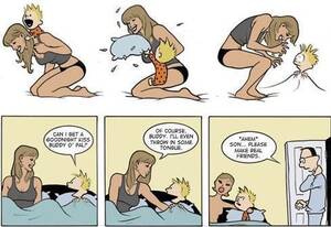 Calvin And Hobbes Mom Sexy - Calvin finds a new friend. : r/funny