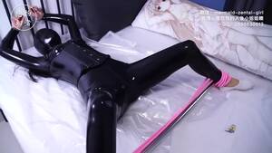 chinese latex porn movies - Chinese Bondage - Chained In Latex Suit - VJAV.com