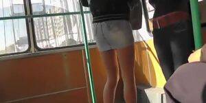 chav girl upskirt - Upskirt of a tip top chav girl in the bus - Tnaflix.com