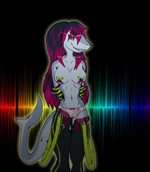 Anthro Shark Porn - e621 anonymouse_skylark anthro clothing female fish hair lapfox_trax  long_hair marine mascot mayhem_(renard) multicolored_hair