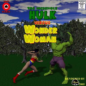 Hulk Fucks Wonder Womans Ass - Incredible Hulk VS Wonder Woman - Porn Cartoon Comics