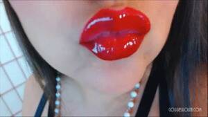 Lip Gloss Fetish Porn - Arousing Red Lipstick Kisses - Femme Fatale | Clips4sale