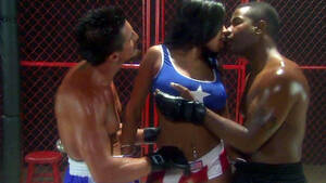 big black boobs boxing - Ebony skank's pussy pounded in the boxing ring by two guys - Hell Porno