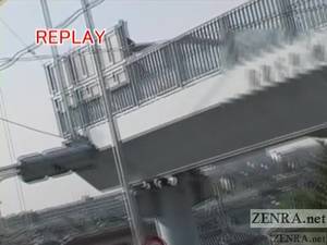 busty japanese in public - Subtitled busty Japanese public nudist goes for a walk