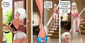 blonde mommy sex cartoon - Horny busty mom of hot blonde girl wants - Silver Cartoon - Picture 1