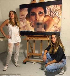 kardashian sex tapes - Kim Kardashian's sex tape gets a VERY artistic update from The Kaplan Twins  | Daily Mail Online