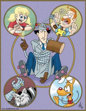 lesbian xxx rated cartoons 60s - Inspector Gadget Penny Brain Chief Quimby Dr Claw and Mad Cat.