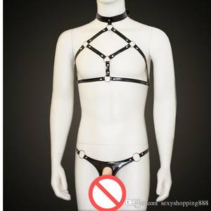 Bondage Porn Dresses - BDSM Sexy Faux Leather Set For Men Gays Fetish Bondage Dresses Adult Game  Lingeries Latex Costumes Club Party Body Harness Clothing Porn Adult Sex  Men Sexy ...