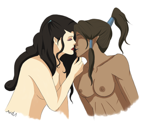 Avatar Yuri Porn - 1301131940 artist request asami sato avatar the last airbender dark-skinned  female dark skin interracial kissing korra naked tagme the legend of korra  yuri | Avatar XXX